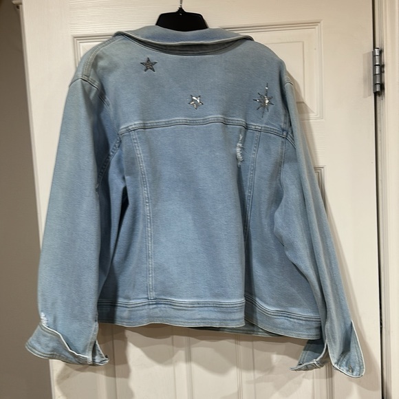 Lane Bryant jean jacket with classy bling - size Plus 26 - Picture 8 of 8